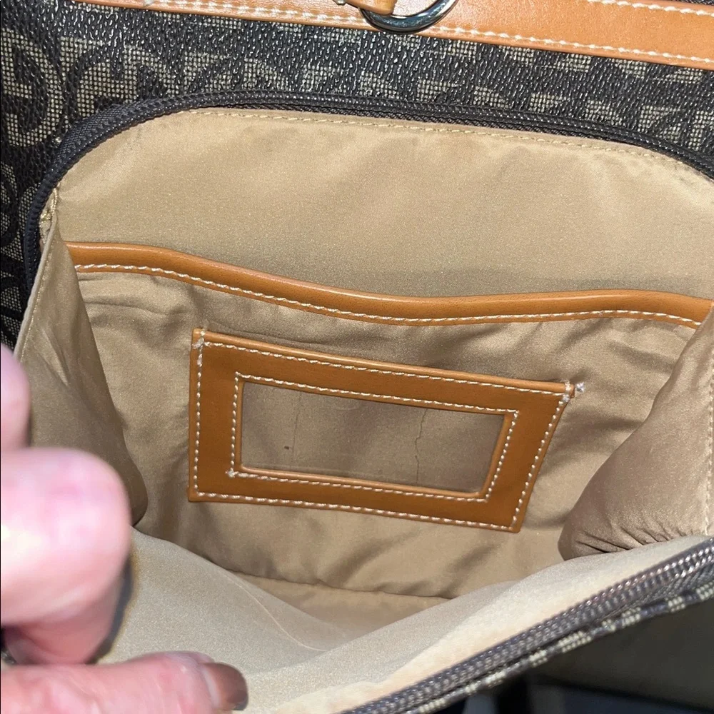 Giani Bernini Black and Brown Messenger Bag